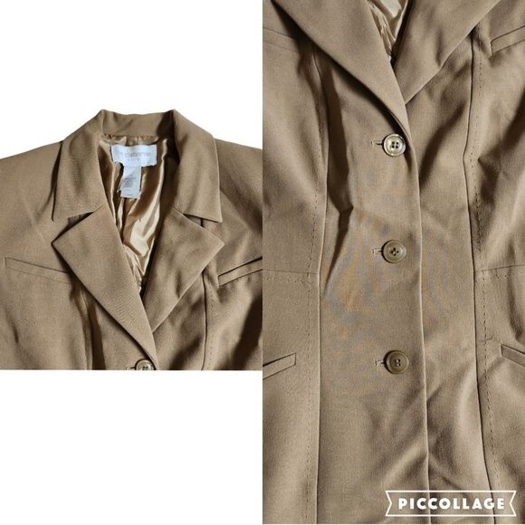 Liz Claiborne Suits lined collared blazer jacket sz 6 - Picture 4 of 13